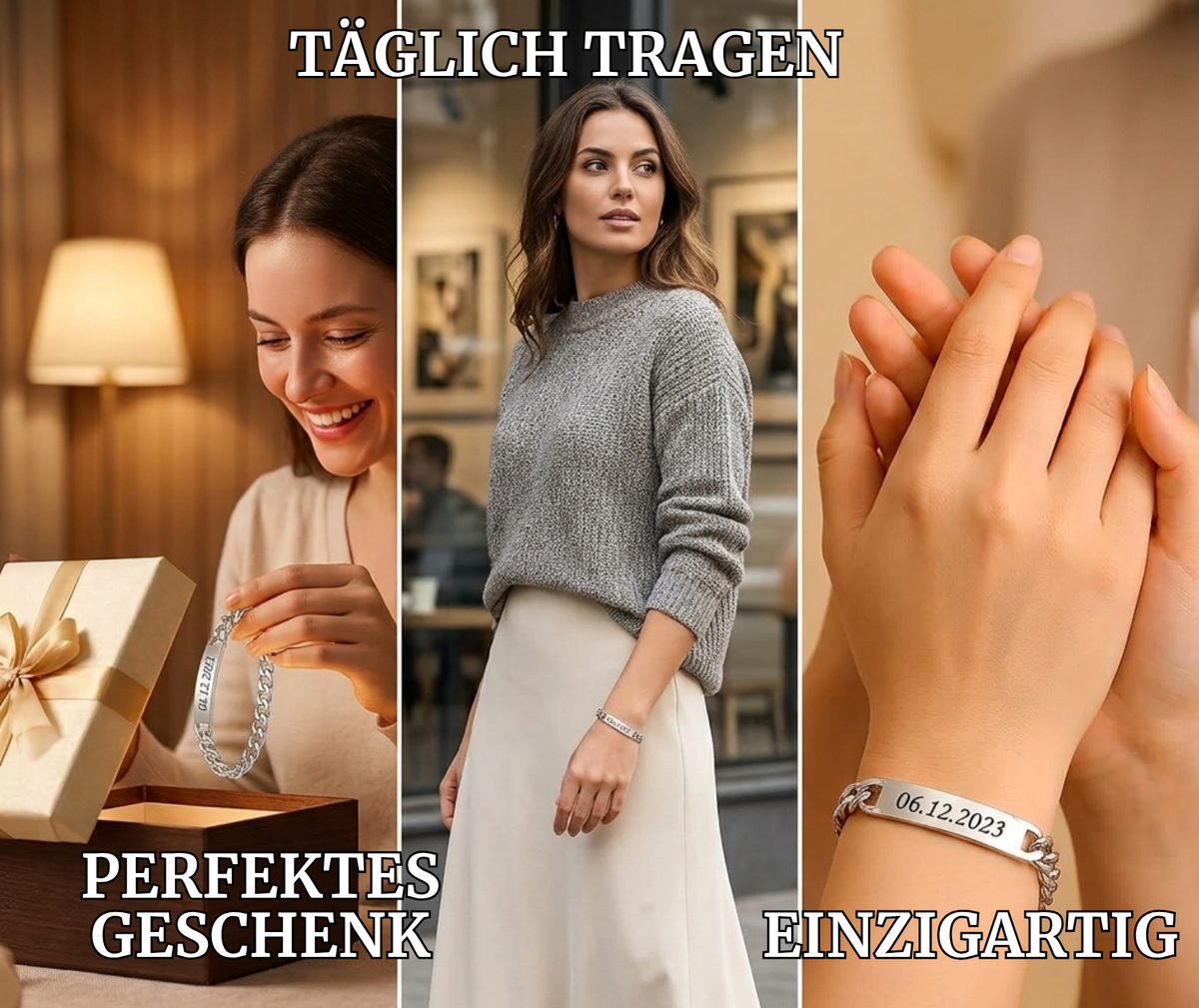 Von uns erstelltes Lifestyle-Bild — Armband am Handgelenk