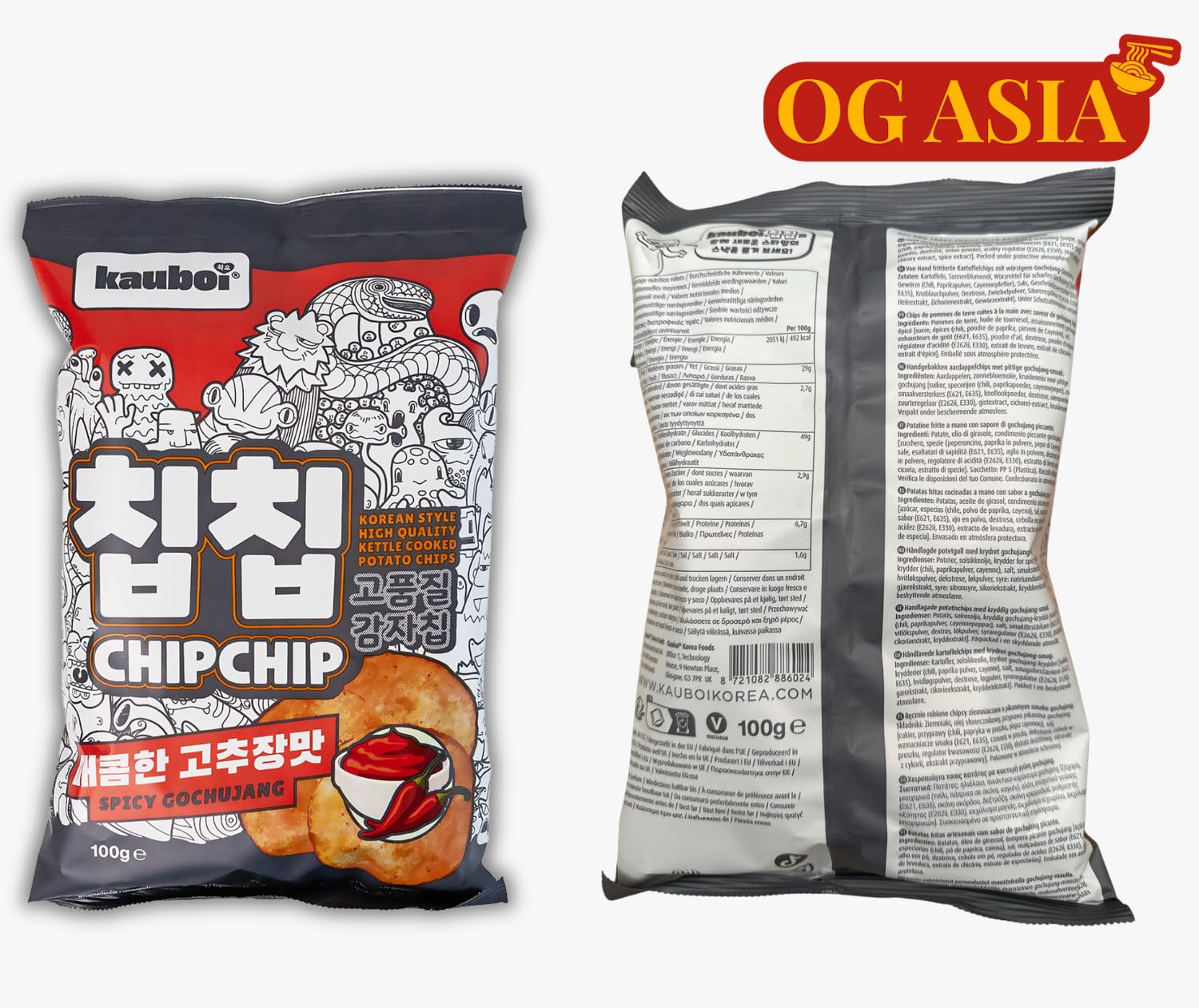 Von uns erstelltes Produktbild — koreanische Chips
